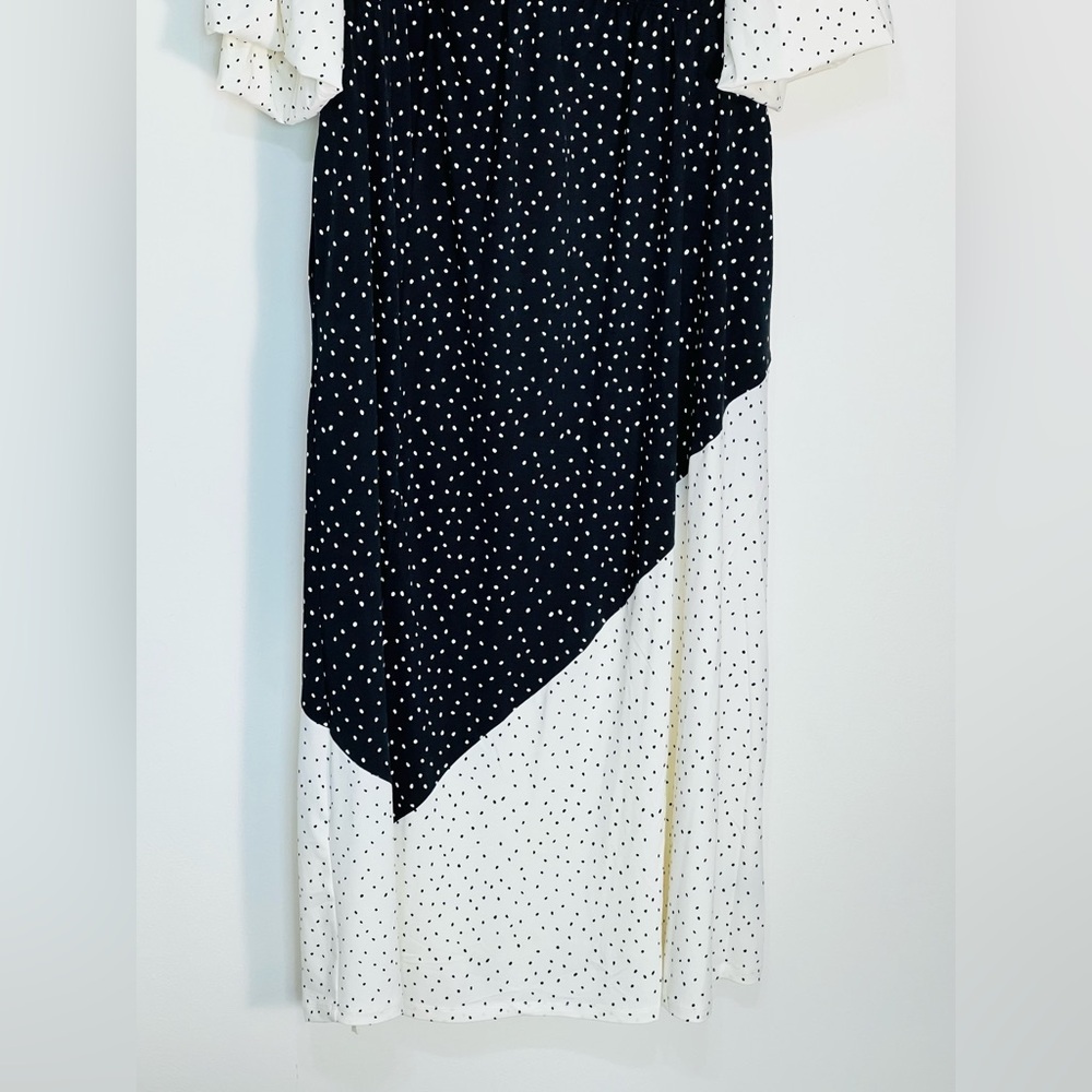 NWT Torrid Maxi Studio Knit Mix Print Polka Dot Block Color Dress Size 2X - Picture 3 of 12